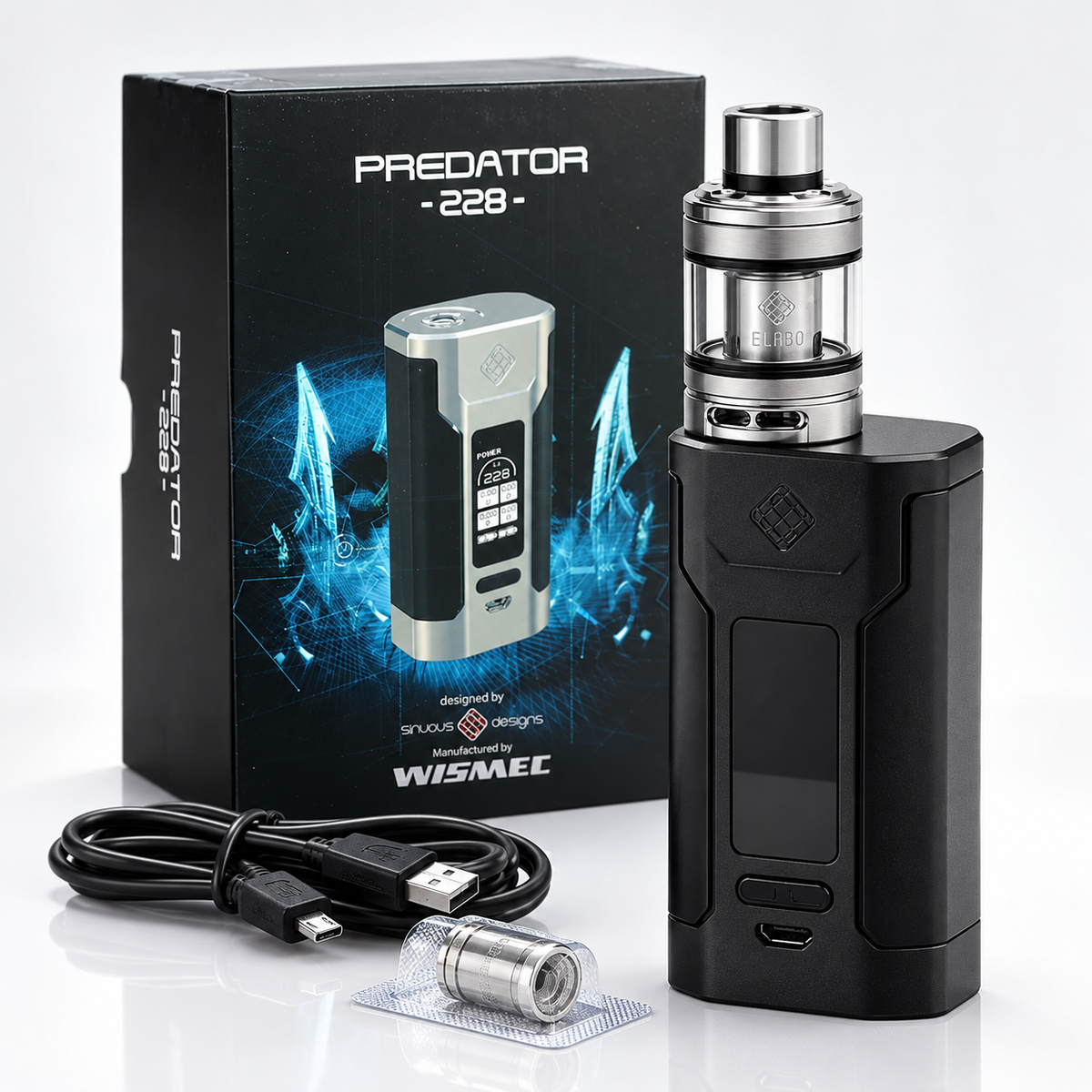 Wismec Predator 228W TC Mod Kit with Elabo Tank