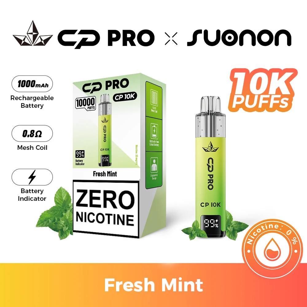 Vaper Recargable Sin Nicotina Fresh Mint Crystal Pro CP10K