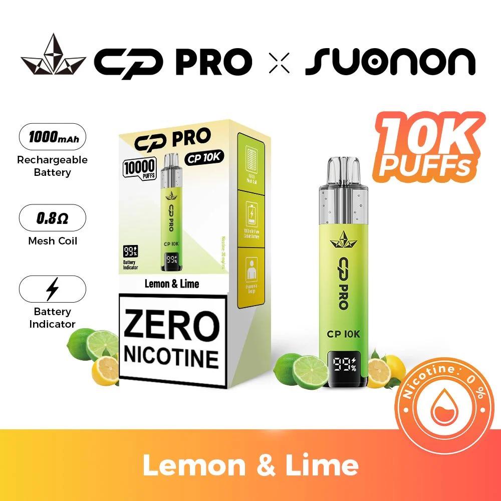 Vaper Recargable Sin Nicotina Lemon Lime Crystal Pro CP10K