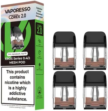 Pods Vaporesso XROS COREX 2.0 (Pack 4) — Recambios XROS 3, 4, Mini y Pro