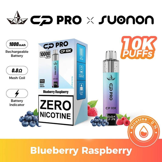 Vaper Recargable Sin Nicotina Blueberry Raspberry Crystal Pro CP10K