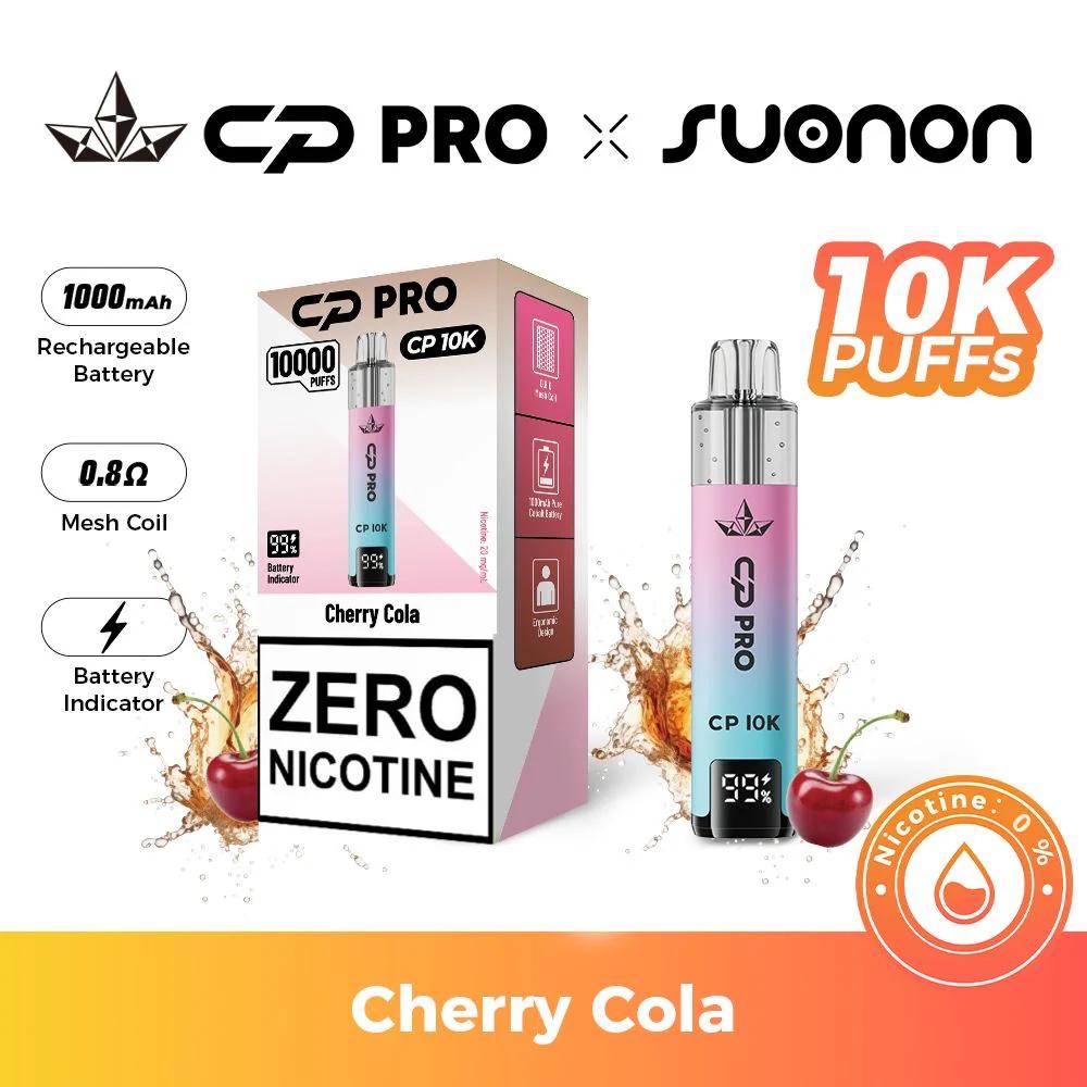 Vaper Recargable Sin Nicotina Cherry Cola Crystal Pro CP10K