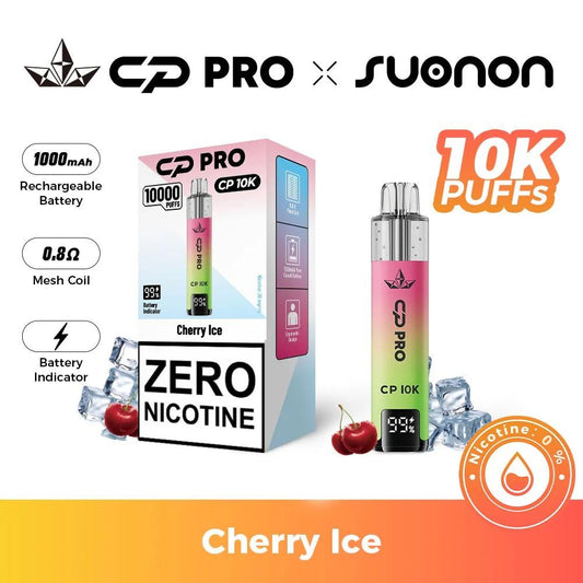 Vaper Recargable Sin Nicotina Cherry Ice Crystal Pro CP10K