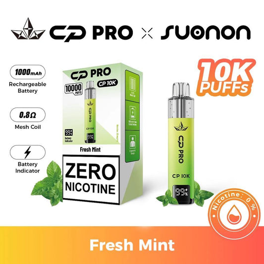 Vaper Recargable Sin Nicotina Fresh Mint Crystal Pro CP10K