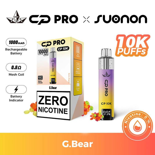 Vaper Recargable Sin Nicotina Gummy Bear Crystal Pro CP10K
