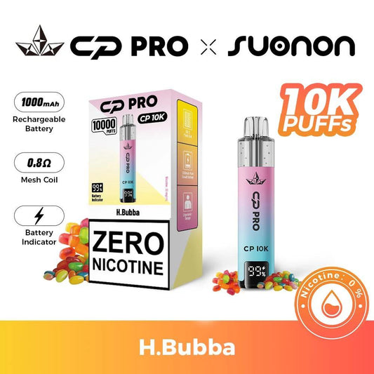Vaper Recargable Sin Nicotina Hubba Bubba Crystal Pro CP10K