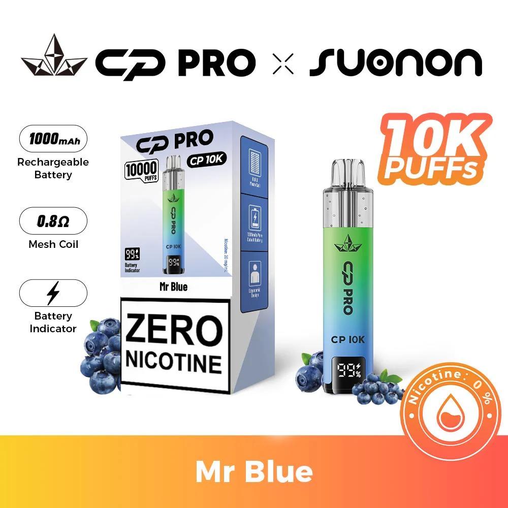 Vaper Recargable Sin Nicotina Mr Blue Crystal Pro CP10K