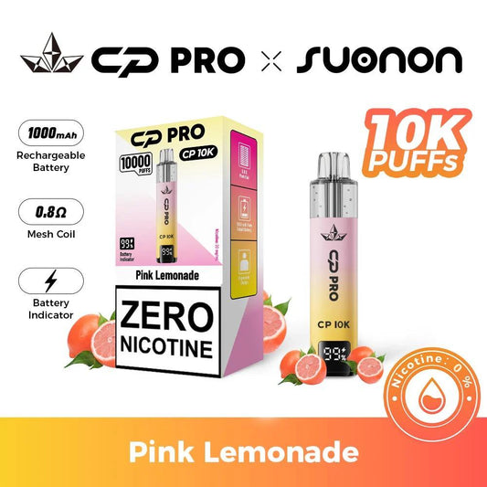 Vaper Recargable Sin Nicotina Pink Lemonade Crystal Pro CP10K