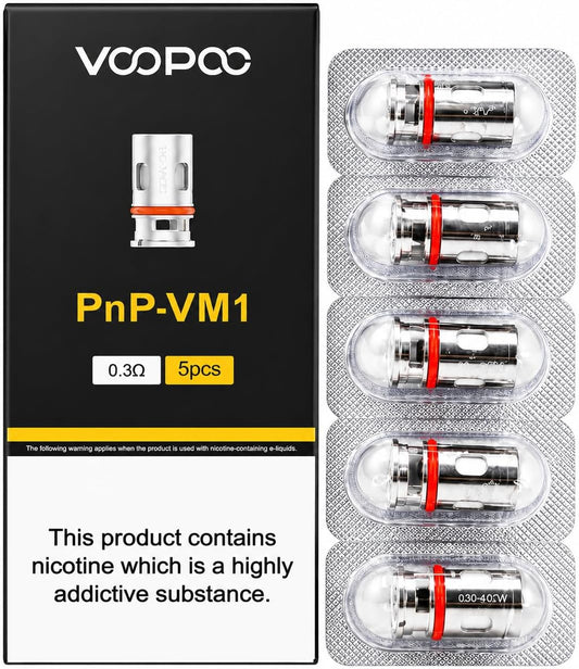 Resistencias VOOPOO PnP VM1 0.3 Ω (Pack 5) — Drag, Argus y Vinci